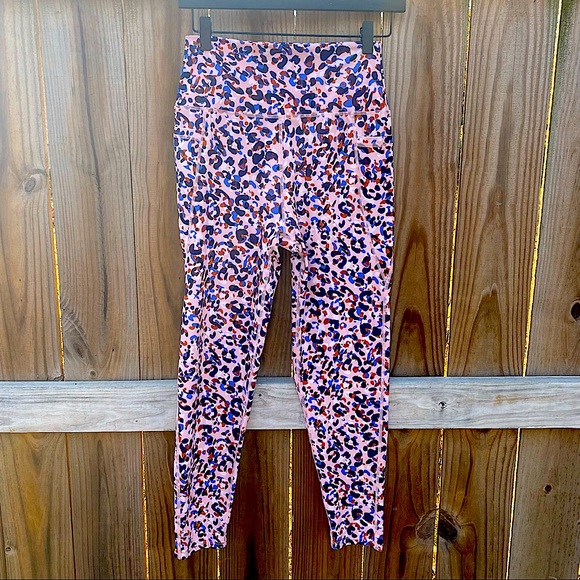 Sage Collective Leopard Print Colorful Workout Leggings - Picture 1 of 7